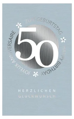 Immagine prodotto di Biglietto d'auguri SUSY CARD "Fiorellini" - 50° compleanno