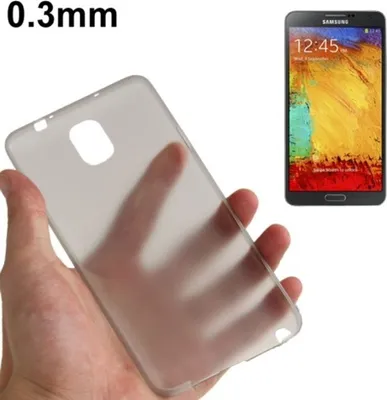 Produktbild von Schutzhülle Case Ultra Dünn 0,3mm für Handy Samsung Galaxy Note 3 N9000 Grau Transparent