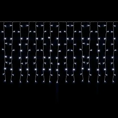 Productafbeelding van Lichtgordijn voor ramen, 2 x 1 m, 100 leds, ijsregen, lichtketting