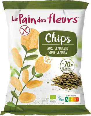 Productafbeelding van Blumenbrot chips, groene linzen, biologisch, 50g