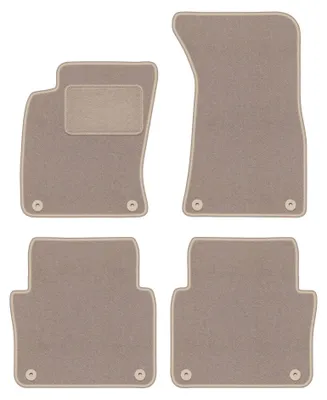 Image de Tapis de sol en moquette pour Audi A8 D3 2002-2009 (berline) – jeu 4 pièces, beiges, sur mesure – Wielganizator LUX