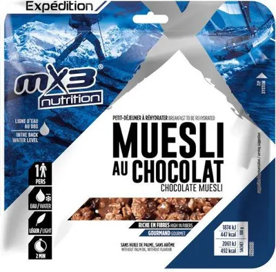 Obrázok produktu pre Liofilizované jedlo MX3 (802) Čokoládové müsli 110 g