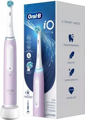Produktbild von Braun Oral-B iO 4N, Lavendel, Bluetooth, 1 Bürste, 1 Reiseetui