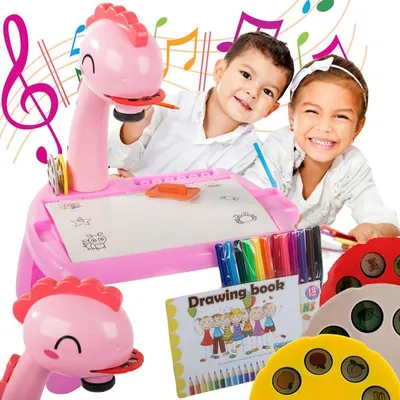 Image de Rétroprojecteur table à dessin tableau blanc marqueurs pour enfants marqueurs