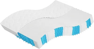 Productafbeelding van Pocketveringmatras 160x200 cm, medium stevigheid, met 7 comfortzones, ademend hoes en afneembare rits – compact verpakt voor eenvoudig transport