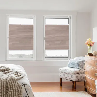 Produktbild von Wabenplissee Verdunkelnd Blackout 120x130cm beige Plissee zum Schrauben Fenster lichtundurchlässig Thermo Wabenstruktur Victoria M.