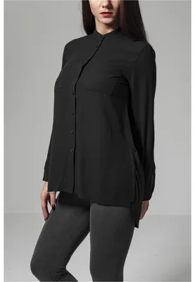 Produktbild von Urban Classics Damen Hemd/Bluse Ladies HiLo Chiffon Blouse Black-S