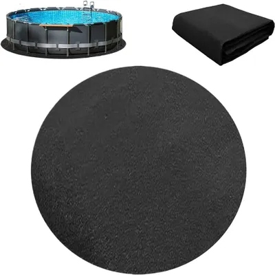 Produktbild von Poolmatte 305 cm, rund, Filz, für Garten, rutschfest, faltbar, wasserabsorbierend