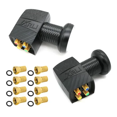 Produktbild von 2x ARLI Universal Quad LNB 0.1 dB – 4 Teilnehmer Wetterschutz 8x vergoldete F-Stecker 40 mm Feed HDTV 4K 8K DVB-S2