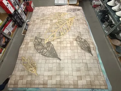 Produktbild von Hochwertiger Teppich mit Blattdesign – Waschmaschinengeeignet, 260x180 cm