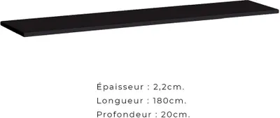 Image de Étagère murale 180 cm SWITCH – Coloris noir – Design moderne et pratique