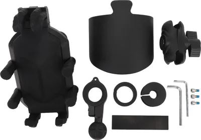 Image de Support de téléphone moto 8 griffes amortisseur de chocs coussin en silicone antivol - Support de vélo pour guidon de 11 à 27 mm