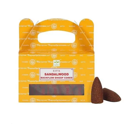 Produktbild von yogabox Rückfluss Räucherkegel - 15 Minuten Sandelholz
