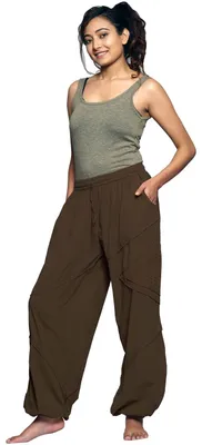Obrázok produktu pre Voľnočasové nohavice "Triangle" - slip-on nohavice pre ženy na jogu a fitness, káva L