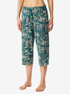 Imagen del producto de Pantalón de mujer Schiesser, corte de 3/4, talla 36, color verde