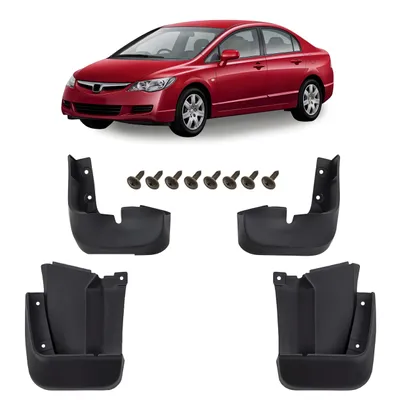 Produktbild von Schmutzfänger, 4er-Set Schmutzfänger-Kit Spritzschutz Schmutzfänger mit Befestigungssatz, für Honda Civic VIII Sedan 2006-12, Zubehör Vorne Und Hinten