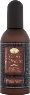 Produktbild von Tesori d’Oriente GUAJACO WOOD, Unisex, 100 ml, Nicht nachfüllbare Flasche, Bergamotte, Canangabaum, Iris, Jasmin, Rose, Moschus, Holz