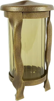 Produktbild von Grablaterne gewschwungene Säulen 20 cm bronze patiniert