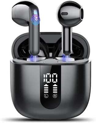 In Ear Kopfhörer Kabellos Bluetooth 5.4 Kabellose Kopfhörer mit 4 Mic,Kopfhörer 50 Std ENC Noise Cancelling Tiefer Bass,IP7 Wasserdicht Ohrhörer