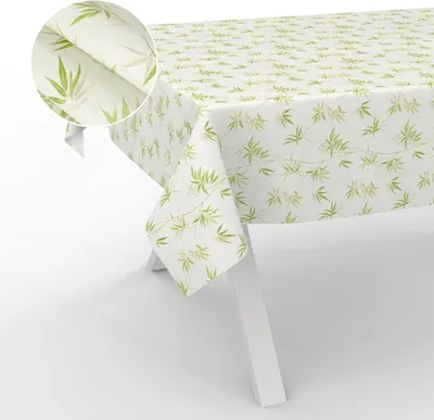 Productafbeelding van Tafelkleed - Afwasbaar zeil - Bescherming tafel - Op maat te knippen - 160 x 120 cm - Bamboe