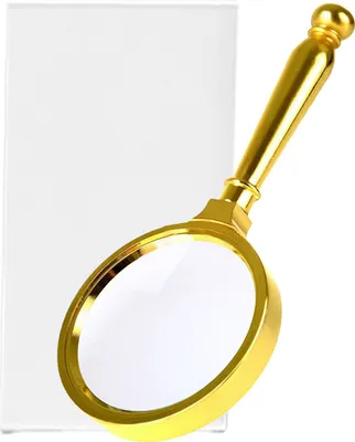 Image de INF Loupe avec manche rond doré, 100 mm