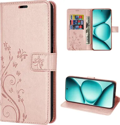Produktbild von Hülle für Xiaomi Redmi Note 15 Pro+ Handyhülle Wallet Case Klapphülle in Rosegold