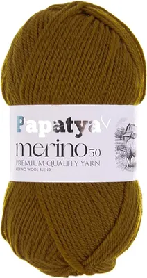 Papatya Merino50 Winterwolle 100g Strickgarn 50% Wolle Oeko-Tex Häkelgarn Farbwahl ocker
