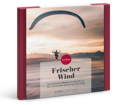 Produktbild von mydays Geschenkbox Frischer Wind; Erlebnis verschenken oder selbst erleben; Gutschein für 1 Person(en)