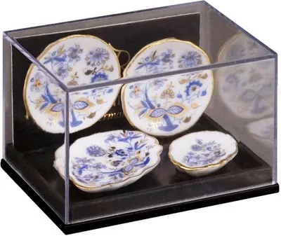Zdjęcie produktu dla Miniaturowy zestaw stołowy „Złota cebula” – porcelanowy zestaw uzupełniający