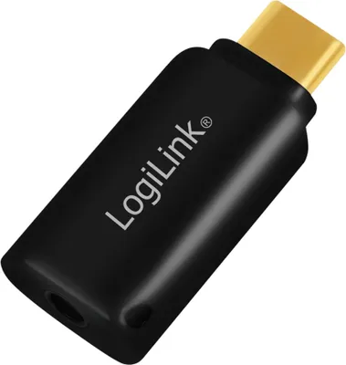 Zdjęcie produktu dla LogiLink UA0356, USB-C, 3.5 mm, Czarny