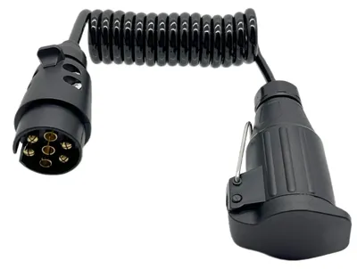 Immagine prodotto di Adattatore per rimorchi da 7 a 13 poli, cavo a spirale da 12 V, 2 m