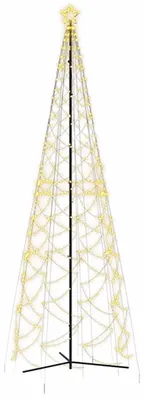Immagine prodotto di vidaXL Albero di Natale a forma di cono, bianco caldo, 1400 LED, 160x500 cm