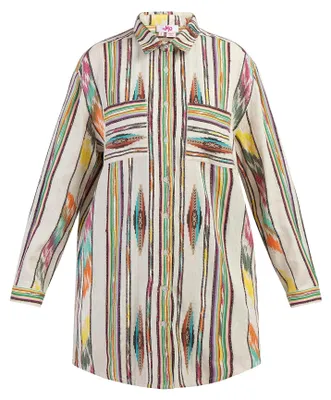 Productafbeelding van ECY Damen jurk met knoopsluiting, model 12527412-EC01, MEERKLEURIG, maat XS