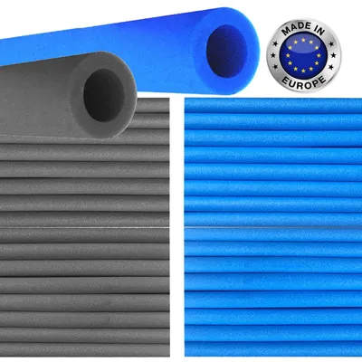 Produktbild von Trampolin Schaumstoffrohre 16x Polster 92cm - Anthrazit - Stangenschutz für 8 Stangen Sicherheitsnetz – Wetterfest & Stoßdämpfend EU