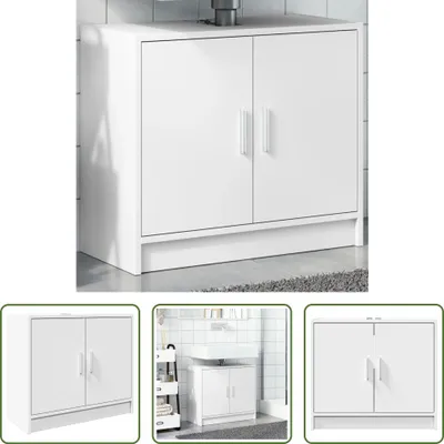 Produktbild von The Living Store Waschbeckenunterschrank Weiß 63x29x55 cm Holzwerkstoff