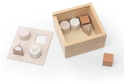Produktbild von Label Label Shape Sorting Box - Nougat, 1,5 Jahr(e), Holz, Natürlich/Natur