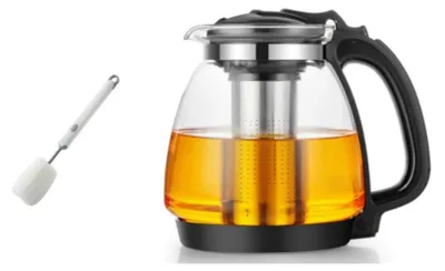 Productafbeelding van Omgoods - Glass Teapot 2000ml met Theefilter - Hittebestendig Glas