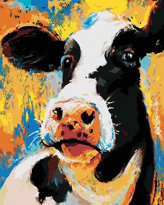 Produktbild von Zuty - Malen nach Zahlen - BUNTE KUH, 40x50 cm, ohne Keilrahmen