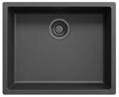 Produktbild von Küchenspüle 50x40 cm schwarz Unterbau und Aufbau Pure.Sink