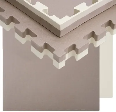 Produktbild von 4cm dicke Fitnessmatte 2er Set - 90x90cm Bodenschutzmatte Gym Matte Puzzlematte