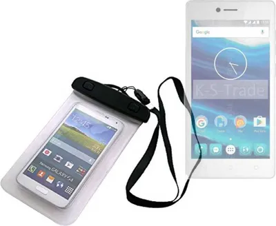 Produktbild von K-S-Trade Schutz Hülle Handy Hülle Kompatibel mit Qilive Q7 5 Beach Bag wasserdicht 16cm x 10cm Schutzhülle Staub Sand Flachwasser Beachbag Case
