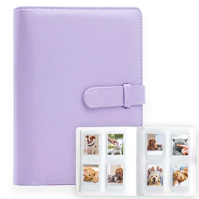 Produktbild von Fotoalbum für Sofortbilder - 128 Taschen - für Instax Mini und Polaroid Kameras sowie Drucker - Lila