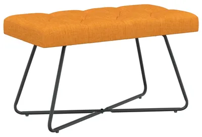Obrázok produktu pre Lavička vidaXL s gombíkovým prešívaním, tmavožltá, 80 x 40 x 46 cm, látka