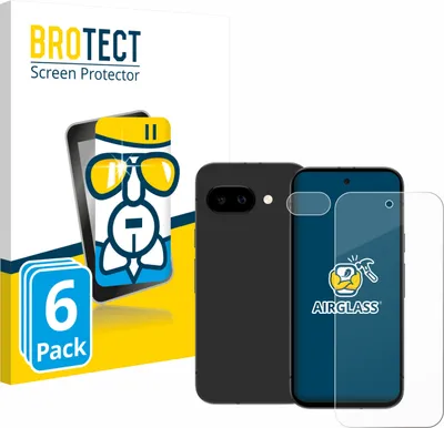 Produktbild von 6x BROTECT Schutzglas für Google Pixel 9a (Display+Kamera) Schutzfolie Panzer Folie Glas Display Schutz klar