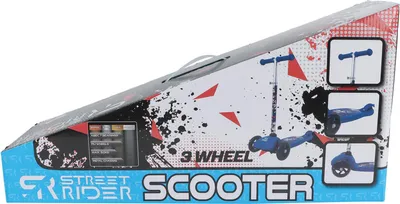 Produktbild von 3-Rad Kinderroller Street Rider mit verstellbarem Lenker und Abec 7 blau