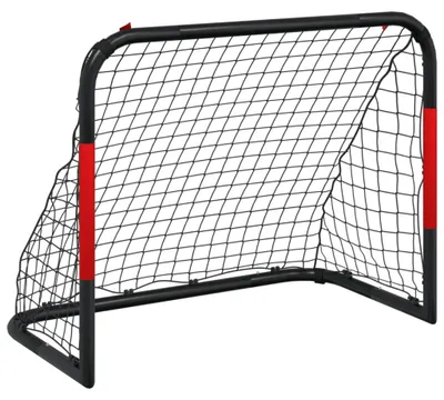 Produktbild von vidaXL Fußballtor mit Netz Rot und Schwarz 90x48x71 cm Stahl