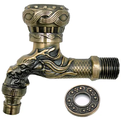 Retro Wasserhahn aus Zinklegierung, 1 Stück, Wandmontage, Messing