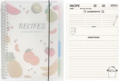 Image de INF Cahier de Recettes DIY - Classeur de Cuisine Vierge, 80 Feuilles