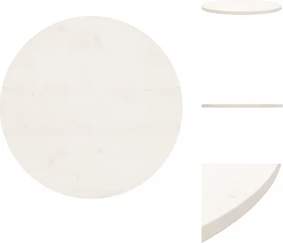 Immagine prodotto di vidaXL Piano da tavolo bianco Ø70x2,5 cm in legno di pino massiccio - Piani da tavolo