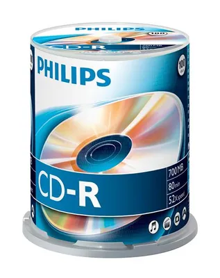 Produktbild von Philips CR7D5NB00/00 1x100 Philips CD-R 80Min 700MB 52x SP